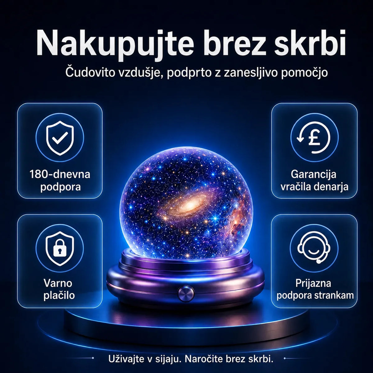 🌌 5D холографски проектор за звезди Comauo®