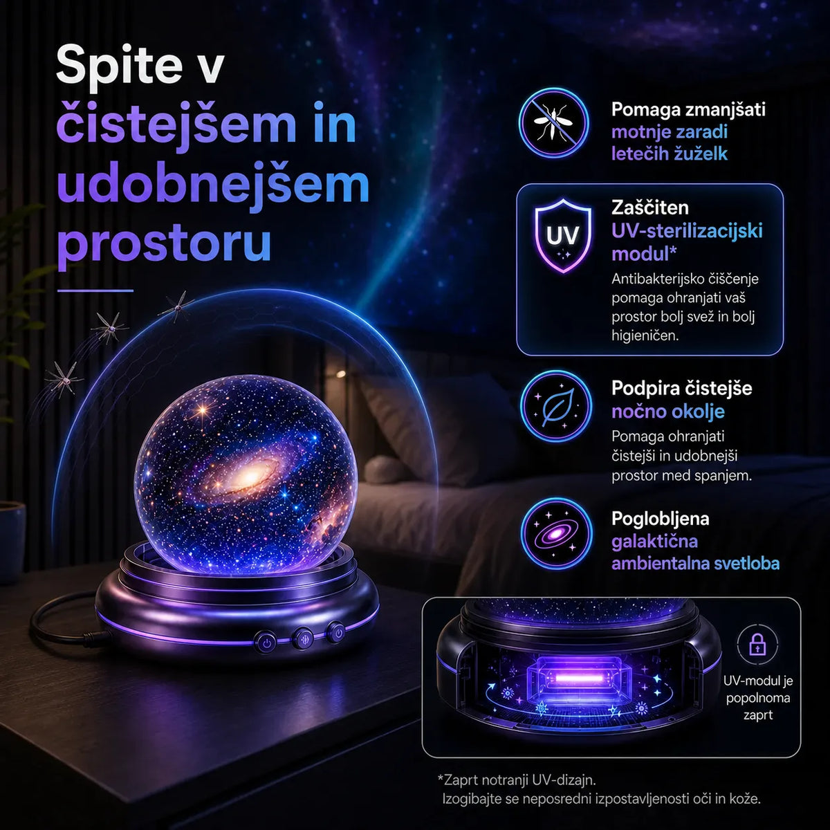 🌌 5D холографски проектор за звезди Comauo®