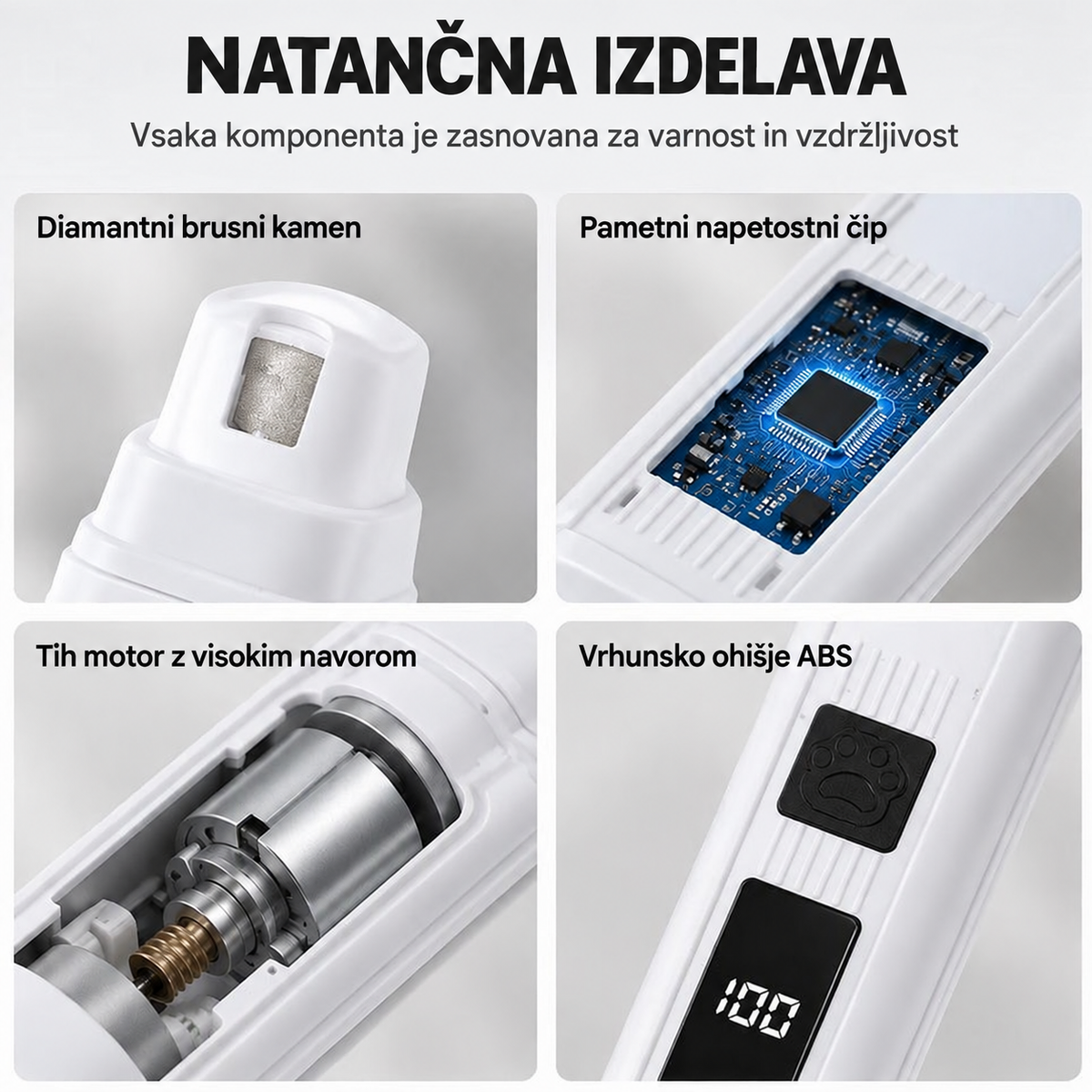 Електрическа пила за нокти с LED дисплей