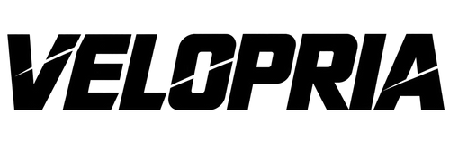Velopria bold black streetwear wordmark